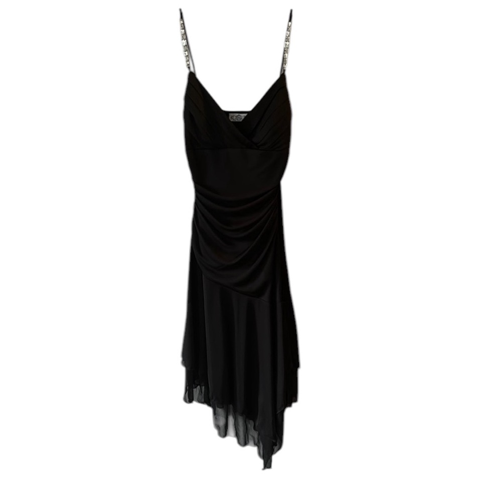 Trixxi 💎 Crystal Strap Party Dress 🌹 Black L NWT